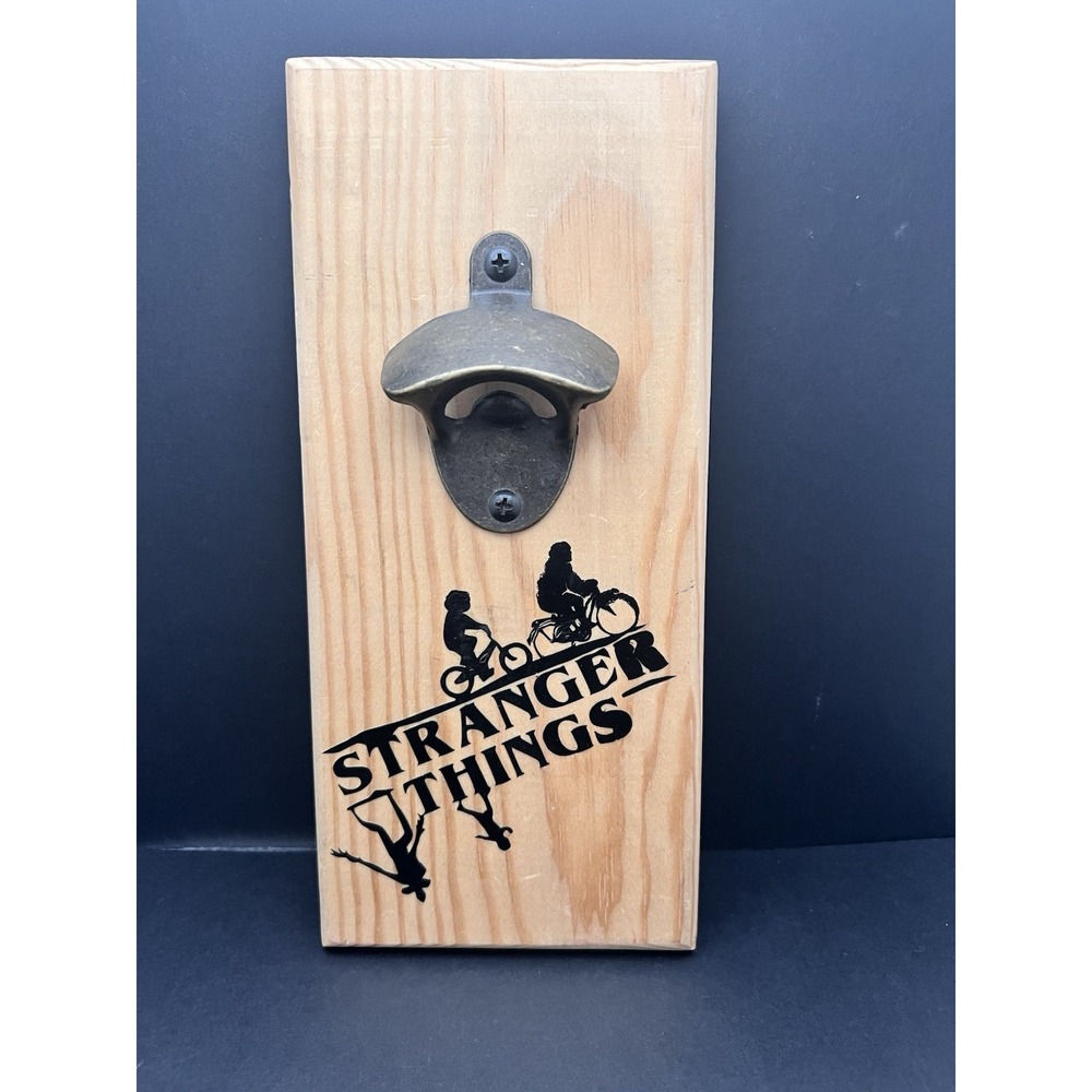 Stranger Things Custom Wood Wall Hanging Bottle Opener